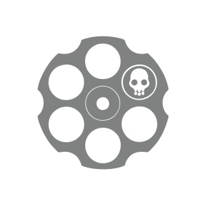 Altı patlar Stiker 17x17 Cm Gri