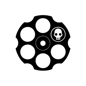 Altı patlar Stiker 17x17 Cm Siyah