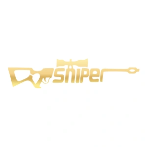 Sniper Sticker 17x17 Cm Gold