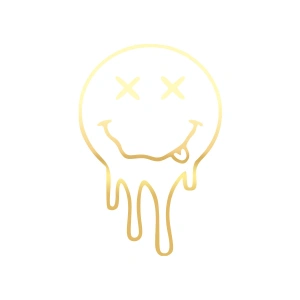 Akan Surat Sticker17x17 Cm Gold