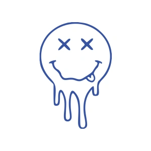 Akan Surat Sticker17x17 Cm Mavi