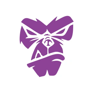 Goril Kafası Sticker17x17 Cm Mor