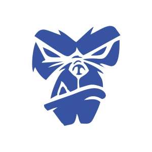 Goril Kafası Sticker17x17 Cm Mavi