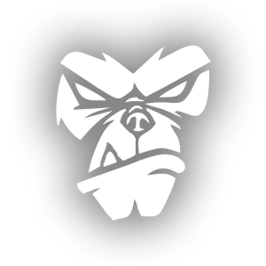 Goril Kafası Sticker17x17 Cm Beyaz