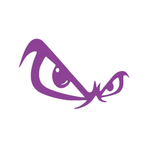 Gözler Sticker 17x17 Cm Mor