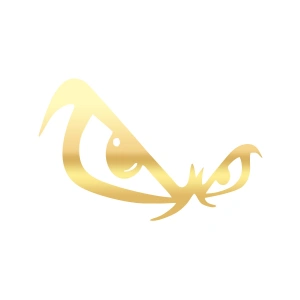 Gözler Sticker 17x17 Cm Gold