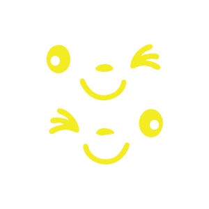 Göz Kırpan Ayna Sitcker 2 Adet17x17 Cm Sarı