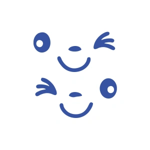 Göz Kırpan Ayna Sitcker 2 Adet17x17 Cm Mavi