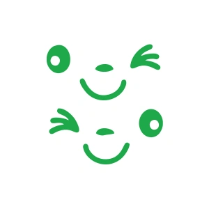 Göz Kırpan Ayna Sitcker 2 Adet17x17 Cm Yeşil