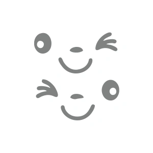 Göz Kırpan Ayna Sitcker 2 Adet17x17 Cm Gri