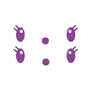 Gülen Surat Ayna Sticker 2 Adet17x17 Cm Mor