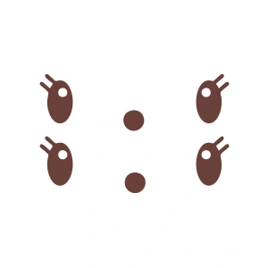 Gülen Surat Ayna Sticker 2 Adet17x17 Cm Kahverengi