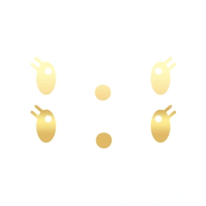 Gülen Surat Ayna Sticker 2 Adet17x17 Cm Gold