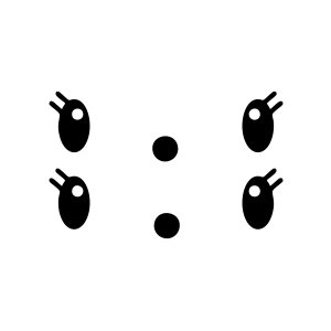 Gülen Surat Ayna Sticker 2 Adet17x17 Cm Siyah