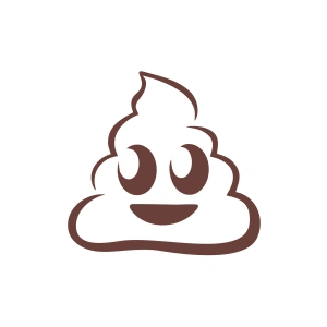 Sevimli Gülen B*k Emoji Sticker17x17 Cm Kahverengi