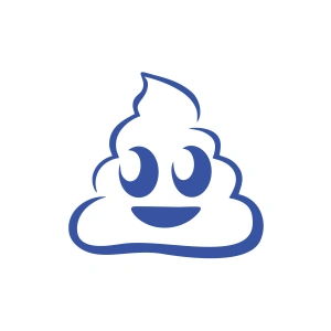 Sevimli Gülen B*k Emoji Sticker17x17 Cm Mavi