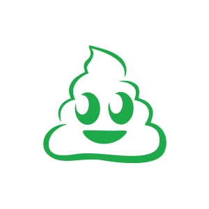 Sevimli Gülen B*k Emoji Sticker17x17 Cm Yeşil