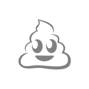 Sevimli Gülen B*k Emoji Sticker17x17 Cm Gri