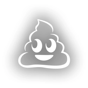 Sevimli Gülen B*k Emoji Sticker17x17 Cm Beyaz