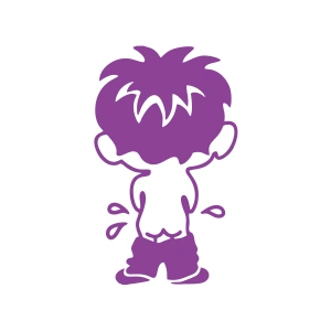 Cocuk Sticker17x17 Cm Mor