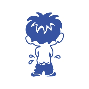 Cocuk Sticker17x17 Cm Mavi