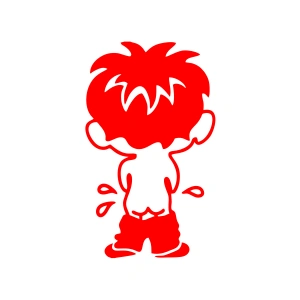 Cocuk Sticker17x17 Cm Kırmızı