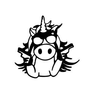 Slah Tutan İnek Araba Sticker 17x17 Cm Siyah