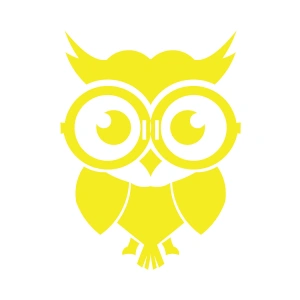 Sevimli Baykuş Sticker 17x17 Cm Sarı