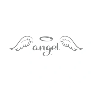 Angel Sticker 17x17 Cm Gri