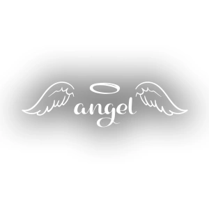 Angel Sticker 17x17 Cm Beyaz