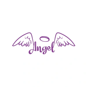 Angel Sticker 17x17 Cm Mor