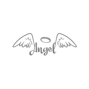 Angel Sticker 17x17 Cm Gri