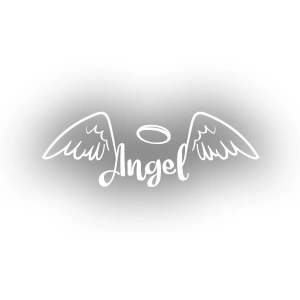Angel Sticker 17x17 Cm Beyaz