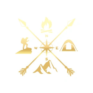 Kamp Sticker 17x17 Cm Gold