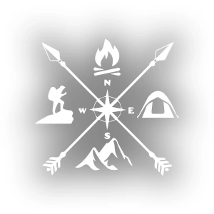 Kamp Sticker 17x17 Cm Beyaz