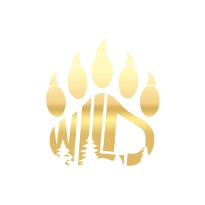 Wild Sticker 17x17 Cm Gold