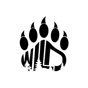 Wild Sticker 17x17 Cm Siyah