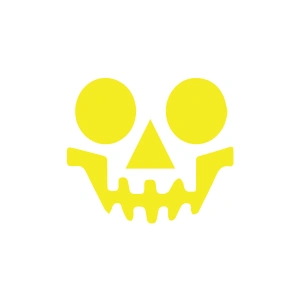 İskelet Sticker 17x17 Cm Sarı