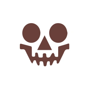 İskelet Sticker 17x17 Cm Kahverengi