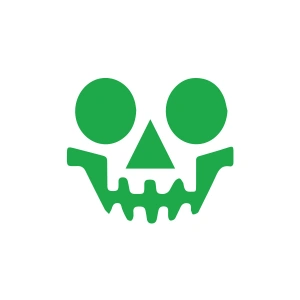 İskelet Sticker 17x17 Cm Yeşil