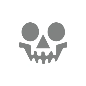 İskelet Sticker 17x17 Cm Gri