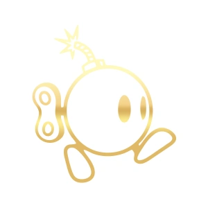 Ayaklı Bomba Sticker 17x17 Cm Gold