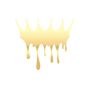 Kral Tacı Sticker 17x17 Cm Gold