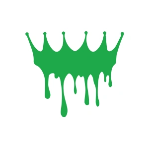 Kral Tacı Sticker 17x17 Cm Yeşil