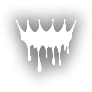 Kral Tacı Sticker 17x17 Cm Beyaz