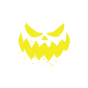 Korkunç Surat Sticker 17x17 Cm Sarı