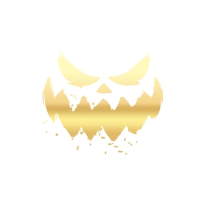 Korkunç Surat Sticker 17x17 Cm Gold