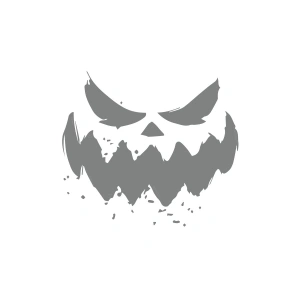 Korkunç Surat Sticker 17x17 Cm Gri