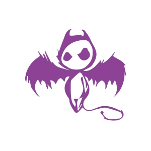 Korkunç Melek Sticker 17x17 Cm Mor