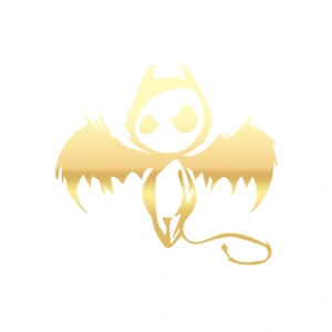 Korkunç Melek Sticker 17x17 Cm Gold